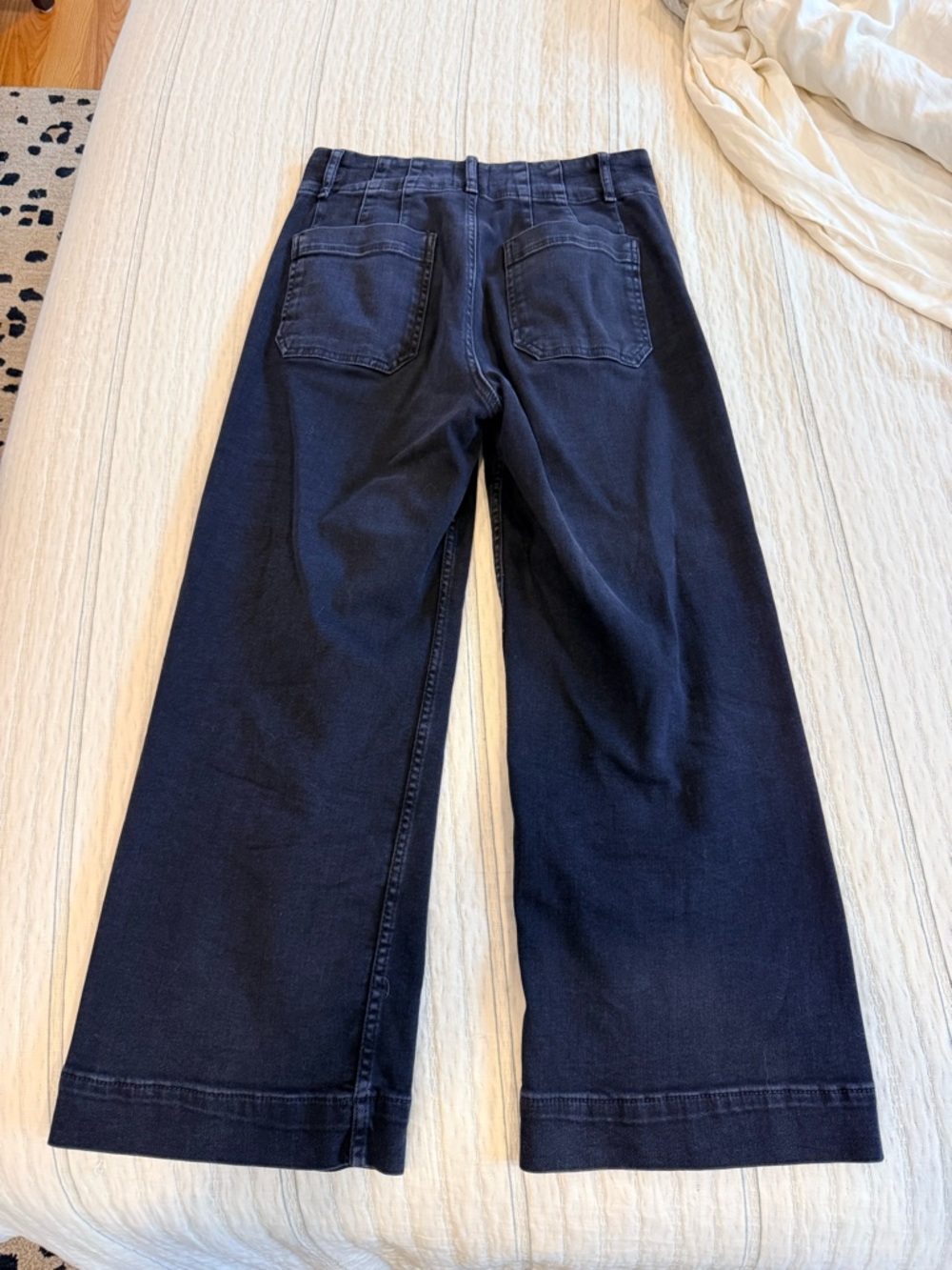 Maeve Colette Black High-Waist Cropped Denim Trousers - Picture 8 of 11